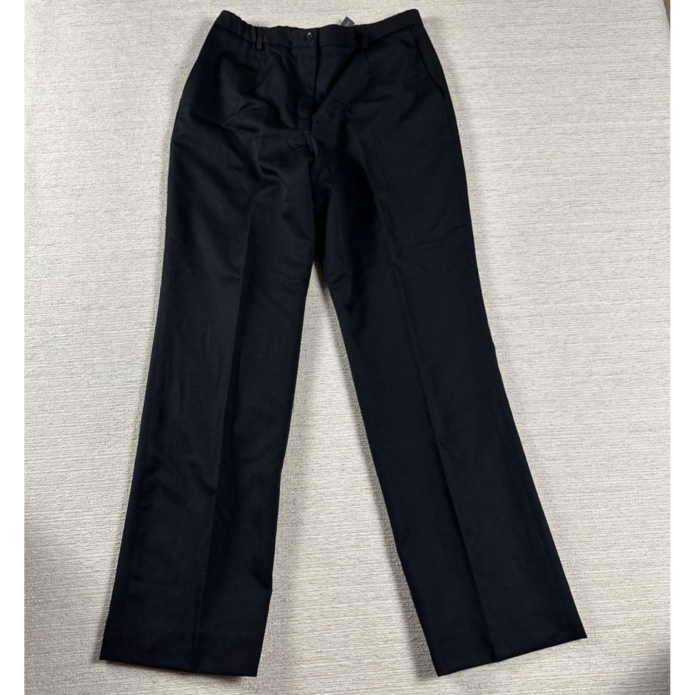 NWT Black Trouser Pants Women 12 Old Money Preppy Career Pendleton Straight Leg